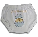 Light of Mine Designs Just Hatched Blue Diaper Cover/Panty Brief, 12 Months by Light of Mine Designs