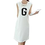 (マーシェル) Marshel マタニティ ワンピース らくちん ノースリーブ デザイン 産前 産後 長く使える 妊婦服 ホワイト L