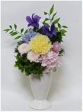 【仏花倶楽部®】のプリザーブドフラワー仏花：B017Q6V450　【花器付き】