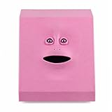 Just Us面新しい到着自動コイン銀行Eating Savings Face Coin Bank Kids Savings Bank (ピンク)