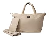 7 A.M. ENFANT Roma Diaper Bag, Beige, Large by 7A.M. Enfant