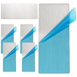 スチールプレート 140×60mm 裏面超強力1mm厚シール付 6枚入 マグネット補助板 強力両面シール マグネット吸着用 (6, 140×60mm)