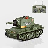 Blazez 1/64 赤外線RCタンク ミニリモコン戦車 軍用車両 330°回転砲塔 サウンド&ライト Type-C充電 ギフト 8歳以上 子供 大人 ミリタリートイ 室内プレイ バトルモード (Tank-Green) [並行輸入品]