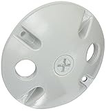 RAB Lighting C103 Die Cast Aluminum Weatherproof Round Cover with 3 Holes, 4-1/2" Diameter, Silver G