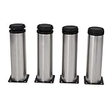 uxcell 継脚 調整脚 アジャスタブルキャビネットレッグ ステンレススチール 4個入り