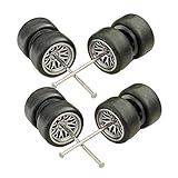 Generic 8個 1/64スケール ミニカーホイール交換セット, アージェント