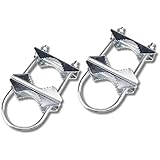 KURASALE bsアンテナ パイプクランプ 金具 コの字 固定金具 52mm×140mm ダブル 2個セット パイプ固定金具 u字金具 アンテナマスト 取り付け金具