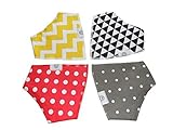 Baby Bandana Drool Bibs by Babi Bambino Vibrant Prints on Absorbent Organic Cotton with Adjustable D