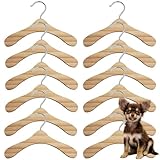 Sweet Plus ペットハンガー 木製 犬 猫 洋服 ペット用 ドッグウェア 大型犬 小型犬 コンパクト 10本セット (S 12本)