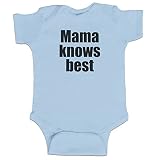 Mama Knows Best funny baby boyボディスーツ幼児 カラー: ブルー