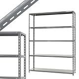 力量-4-24 幅180×奥行45×高さ240cm 5段 グレー 150㎏/段