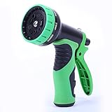 Nuzamasガーデンウォーターホーススプレーガンノズルスプレーの9の方法 - 高圧 - ピストルグリップフロントトリガー - フローコントロール設定ノブ - 洗車、クリーニング、水耕園、庭園に適して