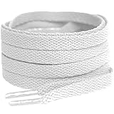 [HIGH FIVE] 靴紐 シューレース 平紐 100cm 120cm 140cm 160cm 無地 スニーカー ローカット ハイカット カラフル SHOELACES 2本セット 140cmホワイト
