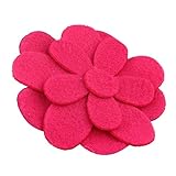 【ノーブランド 品】髪ステッカー　前髪ペースト　カチューシャ　花形　女の子　かわいい　アクセサリー　全5色 - ローズレッド