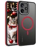 Telaso Redmi 12 4G/5G用 ケース Mag safe対応 redmi 12 5g ケース 傷防止 耐衝撃 Xiaomi Redmi 12 5G用 ケース 防滑 落下防止 ワイヤレス充電対応 マグネット レドミ12 4g スマホケース 滑り止め 手触りが良い レンズ保護 軽量 Redmi 12 5G用 6.79インチ ケース ブラック レッド