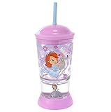 ちいさなプリンセス ソフィア ストロー タンブラー(ディズニー公式 プリンセス ふた付き コップ グッズ)