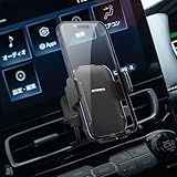 【BIXUAN】トヨタ アルファード 30系 3代目スマホホルダー アルファード30 ヴェルファイア スマホスタンド アルファード スマホホルダー 30系 車載ホルダー 車パーツ 車インテリア 片手自動開閉 吹き出し360回転 落下防止 iPhone/Android 強固定 ルーバー傷防止