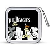 ビートルズ スヌーピー メディアケース BD/DVD/CDケース ブルーレイディスク対応 40枚収納 セミハード Moiiss ファスナー付 キャラクター かわいい