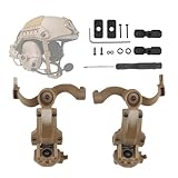 アーク レール ヘッドセット アダプター、アーク レール アダプター - ヘッドフォンアダプター - ヘッドセット アーク 360° 回転マウント、ヘルメット用安全アダプター、アーク レール ヘッドセット用