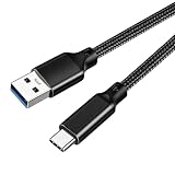 USB-C & USB-A 3.1(Gen2) ケーブル 3m Popolier【10Gbpsデータ転送/3A 60W高速充電】USB3.1 Gen2 ケーブル USB-A to USB-C ケーブル 高耐久ナイロンマートフォン・タブレット・パソコン・ゲーム機のタイプｃ機種に対応