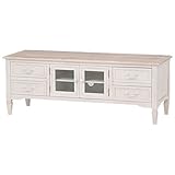 アンティーク調テレビ台 テレビボード 【幅120cm 37型～52型対応】 木製 『ブロカントシリーズ』 MTV-7323WH ホワイト ( 白 )