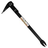 千吉 バール カジヤ釘抜 全長240mm 釘抜き作業用 ハンマーヘッド 黒・紺ツートン 奥行1.2×高さ24×幅6cm