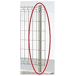 LIXIL 新日軽　メッシュマイアミフェンス8A型　自在柱（アルミ）　600用　　【リクシル】　【スチールフェンス　柵】 　ブラック