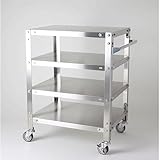 ステンレスワゴン AW-K434 幅60×奥行45×高さ80cm ステンレスSUS-304 40㎏/段