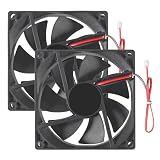 2Pcs 92mm x 92mm x 25mm ファン DC 12V 9225 PC コンピュータケース CPU クーラー ラジエーター XH2.54 2Pin を冷却するためのブラシレス冷却ケースファン