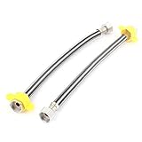 uxcell 柔軟なパイプ シャワー用ホース　家庭用 バスルーム 1/2BSP 内ネジ 2個入り