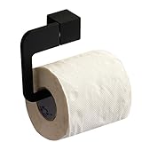 WINCASE Store 極めてシンプル　ステンレス製ゴム塗料　壁掛けトイレットペーパーホルダー　黒い紙巻き器　トイレ　浴室用品 お風呂