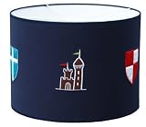 Taftan Knights Pendant Lampshade Diameter 35cm (Dark Blue) by Taftan