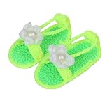 (ビグッド)Bigood ベビーサンダル ニット靴 赤ちゃん用 ソックス 新生児 ベビー用品 手作り キッズサンダル 室内用ベビーシューズ 立体ビーズ蛍光色