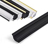 HARUMAKI 幅木トリム 長さ5m 隙間テープ 巾木 廻り縁 隙間パッキン ウォールトリム モールディングトリム 幅木 コーキング PVC幅木トリム 自己粘着式 PVC素材 壁面と床の接合部、および壁面と天井の接合部に適しています (黒色タイプ, 細い)