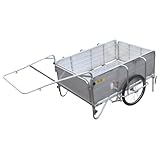 昭和ブリッジ オールアルミ製 折りたたみ式 リヤカー [ブレーキ・スタンド付き] SMC-2BS