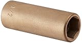 Ampco Safety Tools DW-1/4D1/2 Socket, Deep Well, Non-Sparking, Non-Magnetic, Corrosion Resistant, 1/