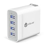 iClever 4ポート USB充電器 8A 40W acアダプタ 海外対応 iPhone i...