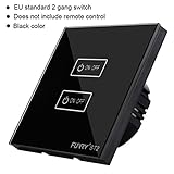 etbotuスマートタッチセンサースイッチライトコントロールスイッチLuxury壁スイッチパネル2 Way 170 – 240 Vクリスタル強化ガラス(EUR標準) XXYZZ-ELEC-053020