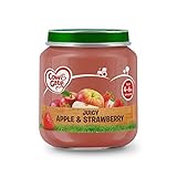 ステージ1瓶ジューシーなリンゴ＆イチゴ125グラム (Cow & Gate) (x 4) - Cow & Gate Stage 1 Jar Juicy Apple & Strawberry 125g 