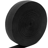 良品Life 平ゴム 幅 30mm 強力 手芸用 全長 40m 白 幅広 裁縫 可愛い パンツ 交換バンド (25mm,黒)