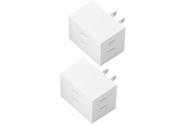 エレコム 電源タップ コンセント 3口 3個口 2個セット 雷ガード ほこり防止シャッター 難燃性 ユリア樹脂 絶縁スリーブ ホワイト ECT-29-2WH
