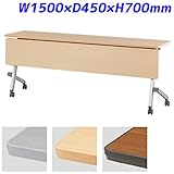 アイリスチトセ フォールディングテーブル 跳ね上げ式会議テーブル 木製幕板付 FTX-Hタイプ ストレートスタック W1500×D450×H700mm CFTX-H1545M-BT117 チーク