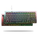 Womier 75%キーボード、S-K87メカニカルゲーミングキーボード、ウォーターリップルホットスワップ対応キーボード、RGBキーボード、サイドプリントキーボード、Mac/Win対応 (潤滑済みリニアスイッチ)