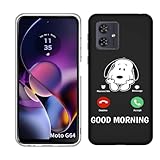 FOR Moto G64 5G / Moto G64y 5G スマホケース耐衝撃TPU背面アイデア黒かわいい柄スマホケースFOR Moto G64 5G / Moto G64y 5G 全面保護ケース落下防止（電話に出る）