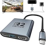 Switch 2ドック、4K@120Hz/PD 100W/1000Mイーサネット/2 USB 3.0ポートを備えたポータブルUSB Cドッキングステーション アルミニウム合金トラベルTVドック Switch 2/Switch/Steam Deck/ROG Xbox Ally X/Legion Go 1/2/S用 (5)