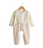 Ainial　ロンパース　ベビー服　赤ちゃん　新生児　男の子　女の子　カバーオール　前開き　長袖　オーガニックコットン　可愛い　サロペット　ボディースーツ　男女兼用　出産祝い　プレゼント　オールインワ