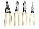 Klein Tools D2000-28GLW + D2000-9NEGLW + 11054GLW + D203-8-GLW Hi-Viz Pliers by Klein Tools