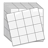 MORCART | 常に適切な | ホワイトラージチェック タイルシール 防水 耐熱 キッチン 洗面所 トイレ DIY 家具やアイテムの装飾 タイルシート 壁紙シール 3D リメイクシート (30x30cm, 10枚)