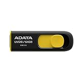 ADATA Technology USB3.0直付型フラッシュメモリー DashDrive UV128 64GB (ブラック+イエロー) AUV128-64G-RBY