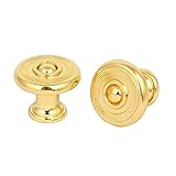uxcell プルノブ 金属 ゴールドトーン シングルホール プルハンドルノブ 家具プルノブ 2個入り